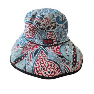 Vera Bradley Seaside Beach Reversible‎ Floral Print Cotton Bucket Hat